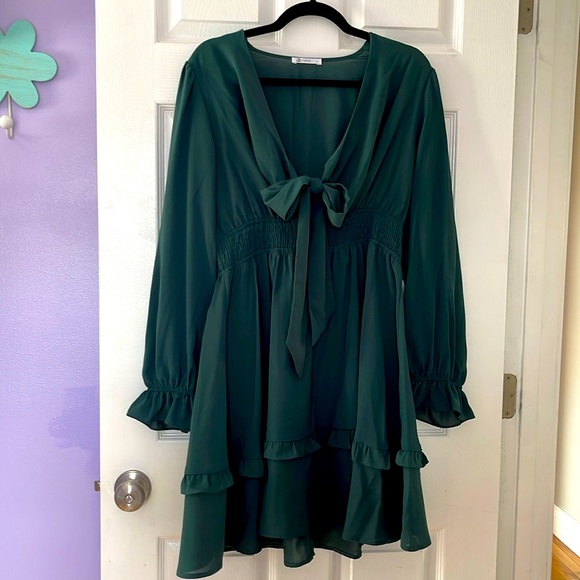 Cupshe Charming Bow Flounce Dress - Picture 1 of 3